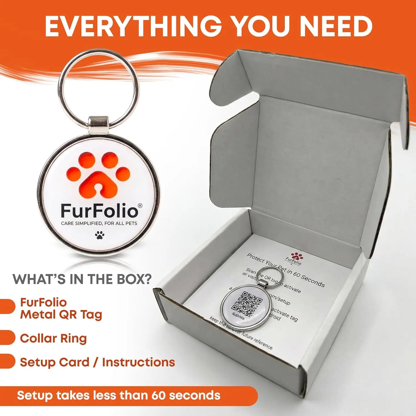 QR Code Pet ID Tag – Smart Dog & Cat Tag – Scan to Contact Owner – Lost Pet Protection – No Subscription