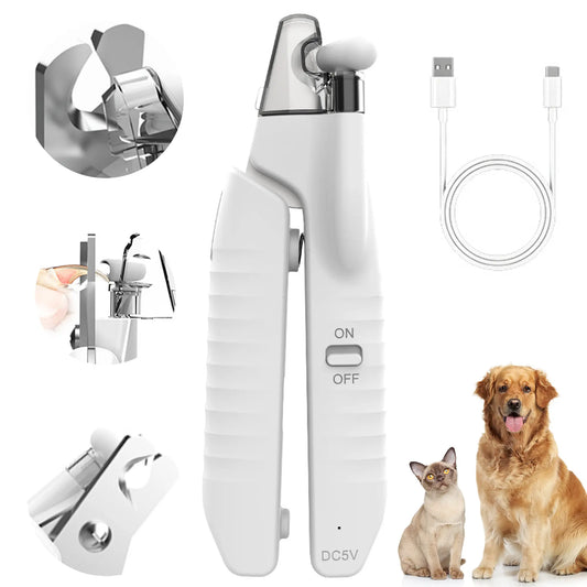 Pet Supplies Cat and Dog Nail Clippers Nail Polishers LED Lights Scissors Cleaning Supplies
